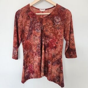 Y2K Brittany Black Rust Textured Top